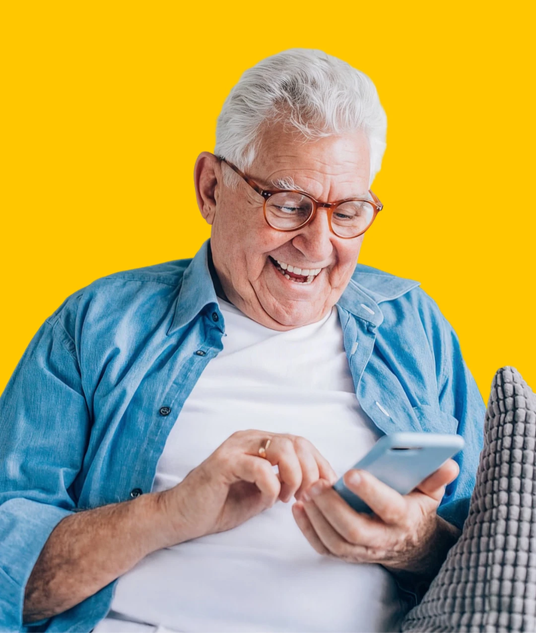 Caregiver using the Dementia Care Companion App